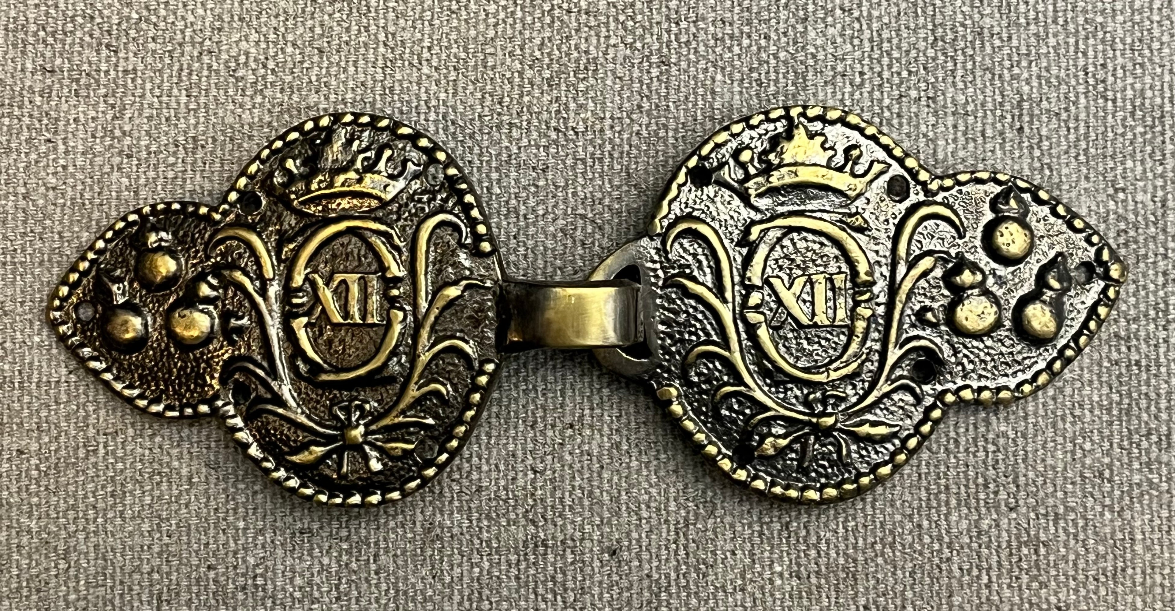 Swedish GNW Carolean Officer Cloak Clasp 1700-1720 #90